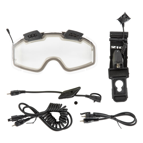 heated goggles CKX Electric 210° Goggles Lens with Adjustable Ventilation & Accessories