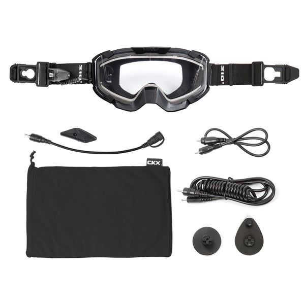 CKX Insulated Electric 210° Goggles for Trail Matte Black – CKXgear