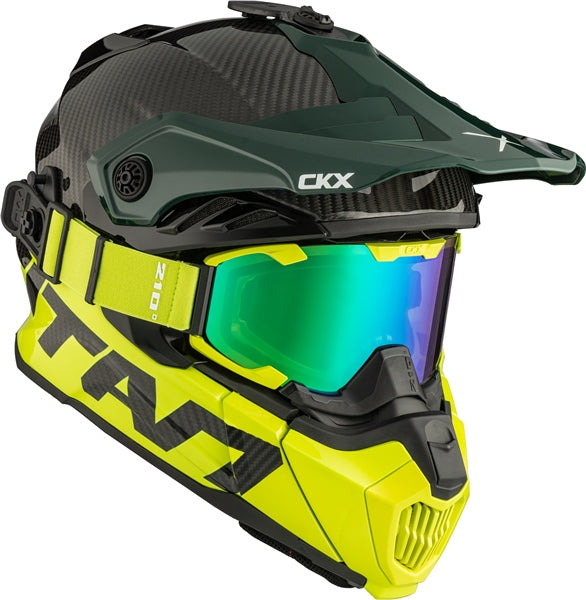 CKX Titan Original Carbon Helmet - Trail and Backcountry Stalwart -  Included 210° Goggles